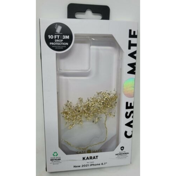 Case-Mate Karat Marble Case for Apple iPhone 13 6.1" - Picture 1 of 2